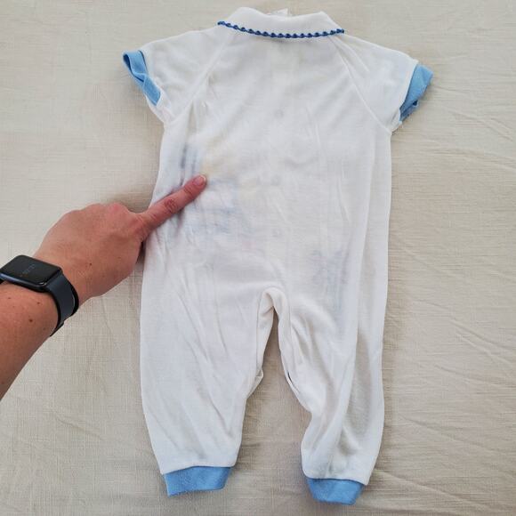 Vintage Railroad Crossing Train Pantsuit 3-6 months - Picture 5 of 5